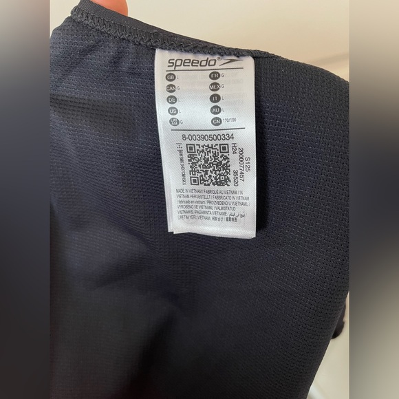 NWT** SPEEDO SIS ColorBlock Racerback One Piece Swimsuit | L | Black - Picture 13 of 14